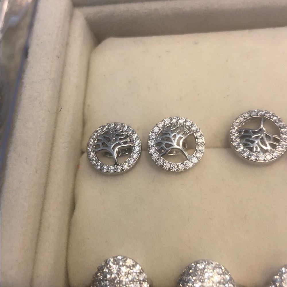 Earrings Pushbacks - Silver Tone Tree of Life